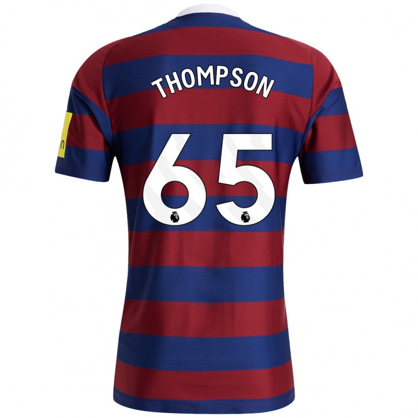 Criança Camisola Ciaran Thompson #65 Bordeaux Azul Marinho Alternativa 2024/25 Camisa Brasil