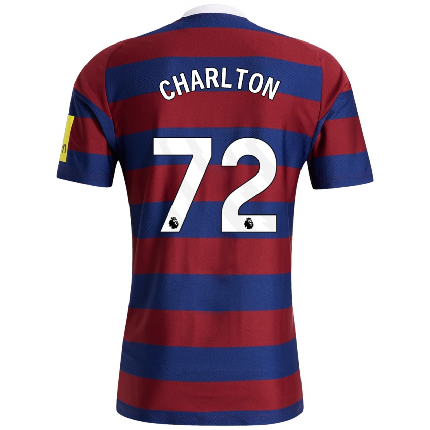 Criança Camisola Dylan Charlton #72 Bordeaux Azul Marinho Alternativa 2024/25 Camisa Brasil