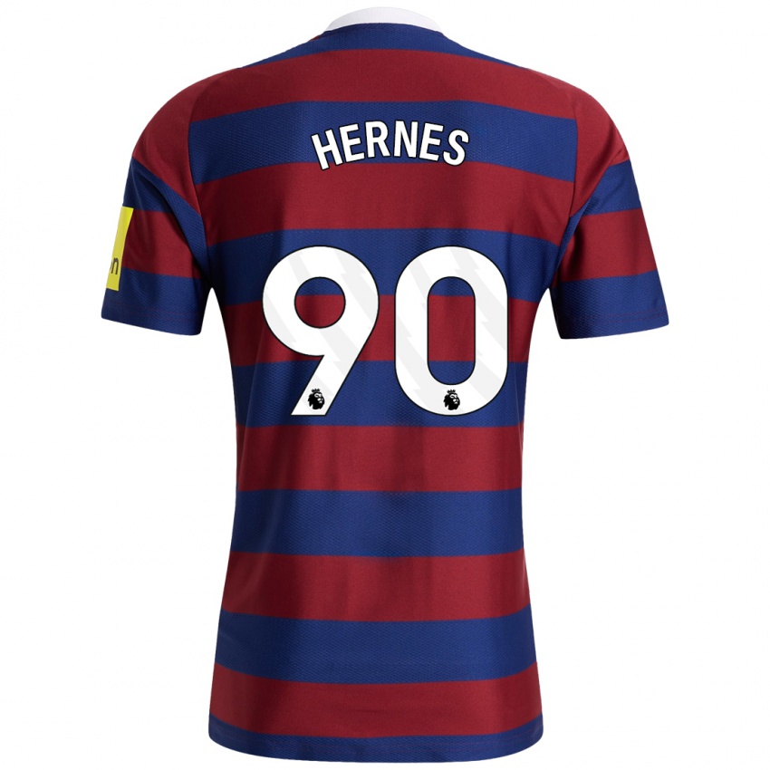 Criança Camisola Travis Hernes #90 Bordeaux Azul Marinho Alternativa 2024/25 Camisa Brasil