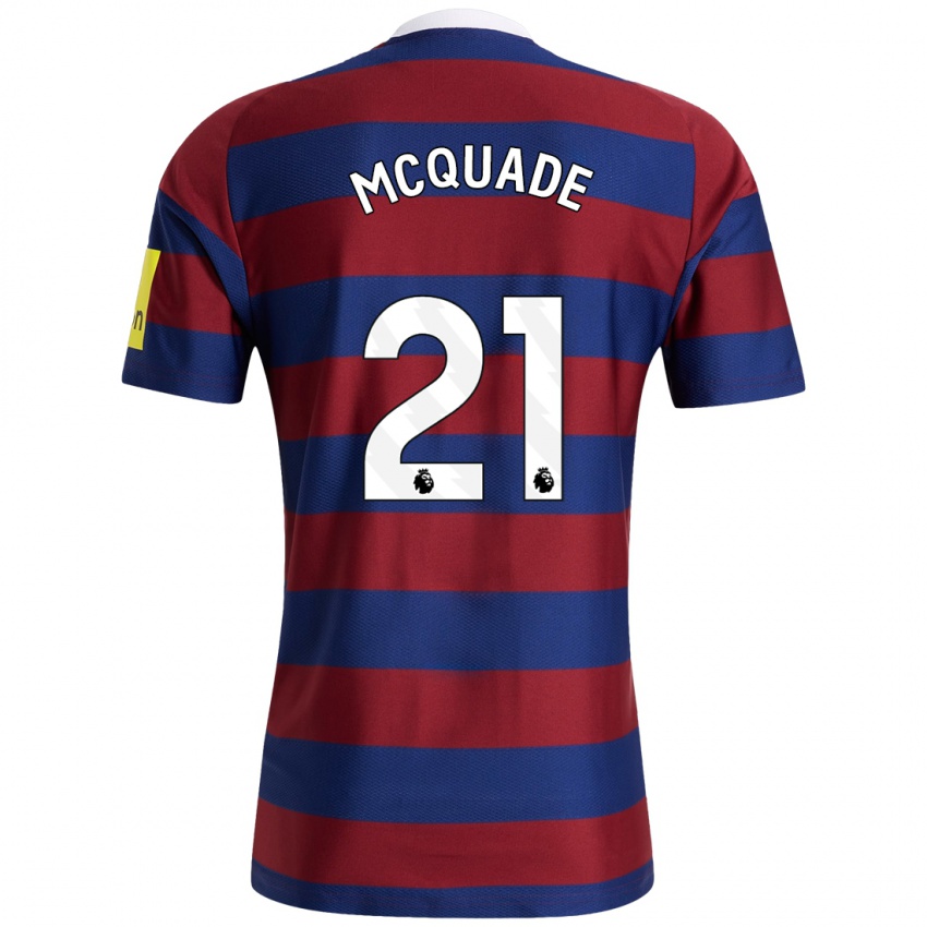 Criança Camisola Jasmine Mcquade #21 Bordeaux Azul Marinho Alternativa 2024/25 Camisa Brasil