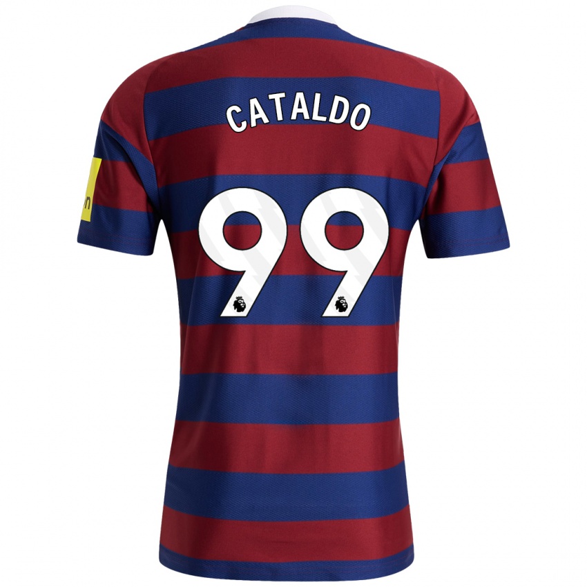 Criança Camisola Lia Cataldo #99 Bordeaux Azul Marinho Alternativa 2024/25 Camisa Brasil