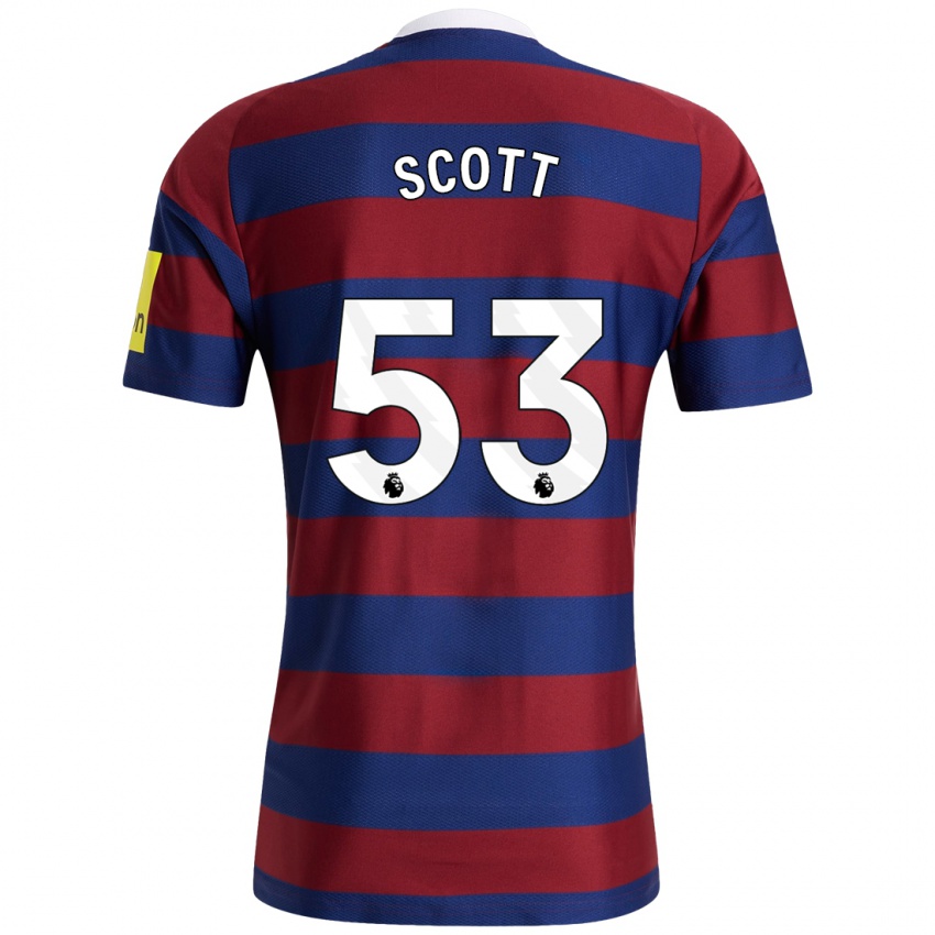 Criança Camisola Joshua Scott #53 Bordeaux Azul Marinho Alternativa 2024/25 Camisa Brasil