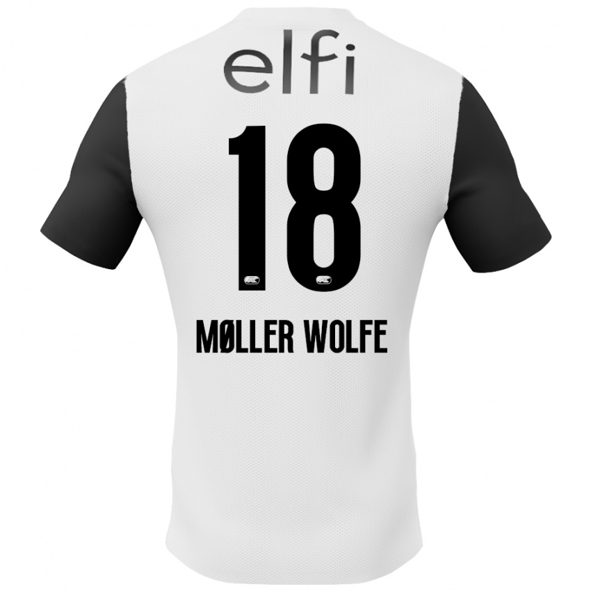 Criança Camisola David Møller Wolfe #18 Preto Branco Alternativa 2024/25 Camisa Brasil