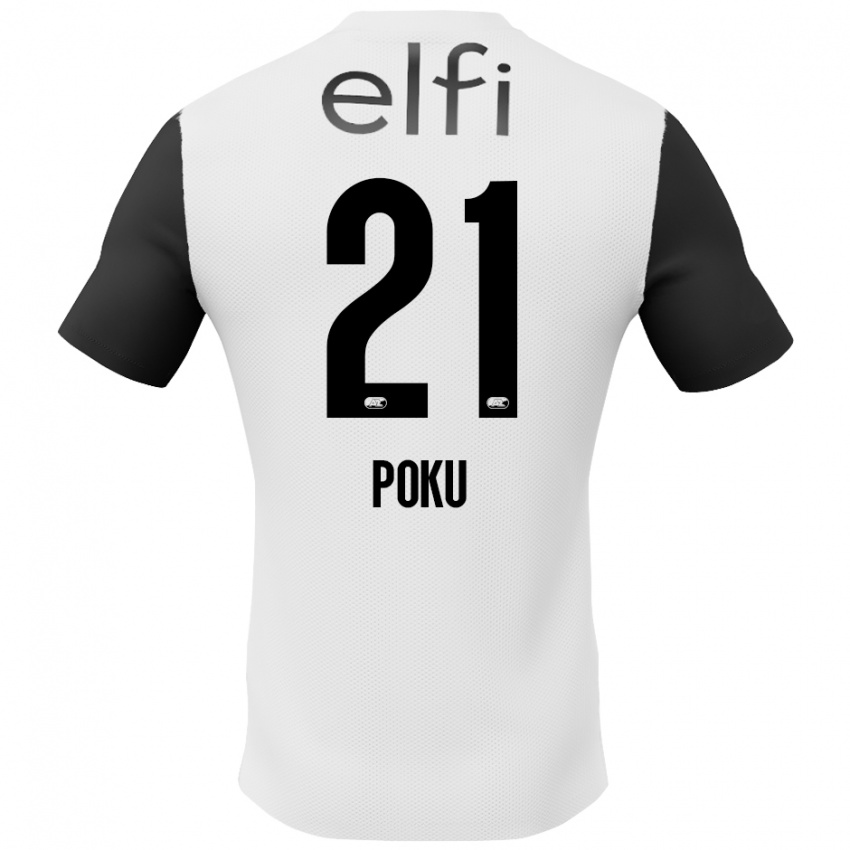 Criança Camisola Ernest Poku #21 Preto Branco Alternativa 2024/25 Camisa Brasil