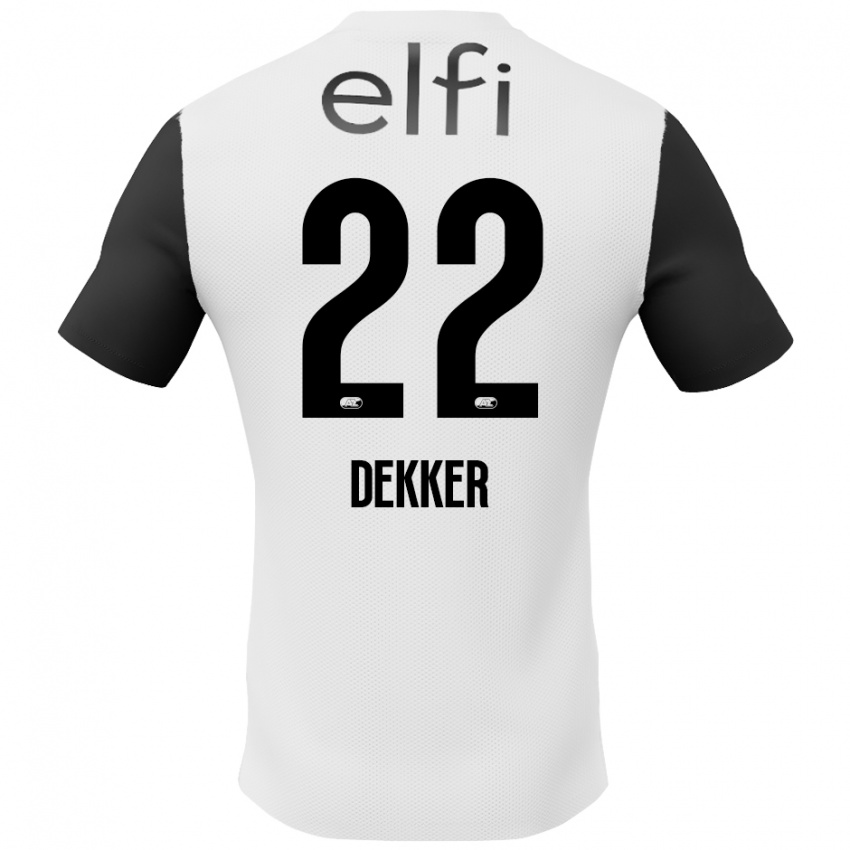 Criança Camisola Maxim Dekker #22 Preto Branco Alternativa 2024/25 Camisa Brasil