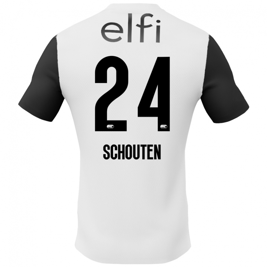 Criança Camisola Lewis Schouten #24 Preto Branco Alternativa 2024/25 Camisa Brasil