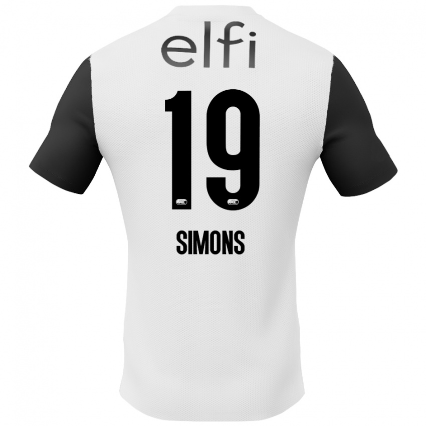 Criança Camisola Saviola Simons #19 Preto Branco Alternativa 2024/25 Camisa Brasil