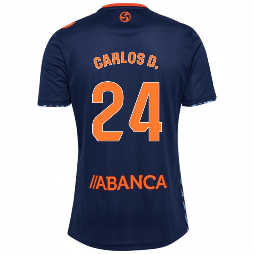 Criança Camisola Carlos Domínguez #24 Azul Marinho Alternativa 2024/25 Camisa Brasil