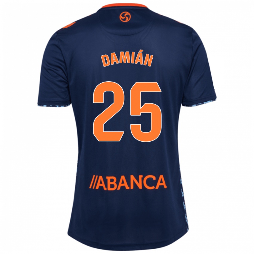 Criança Camisola Damián Rodríguez #25 Azul Marinho Alternativa 2024/25 Camisa Brasil