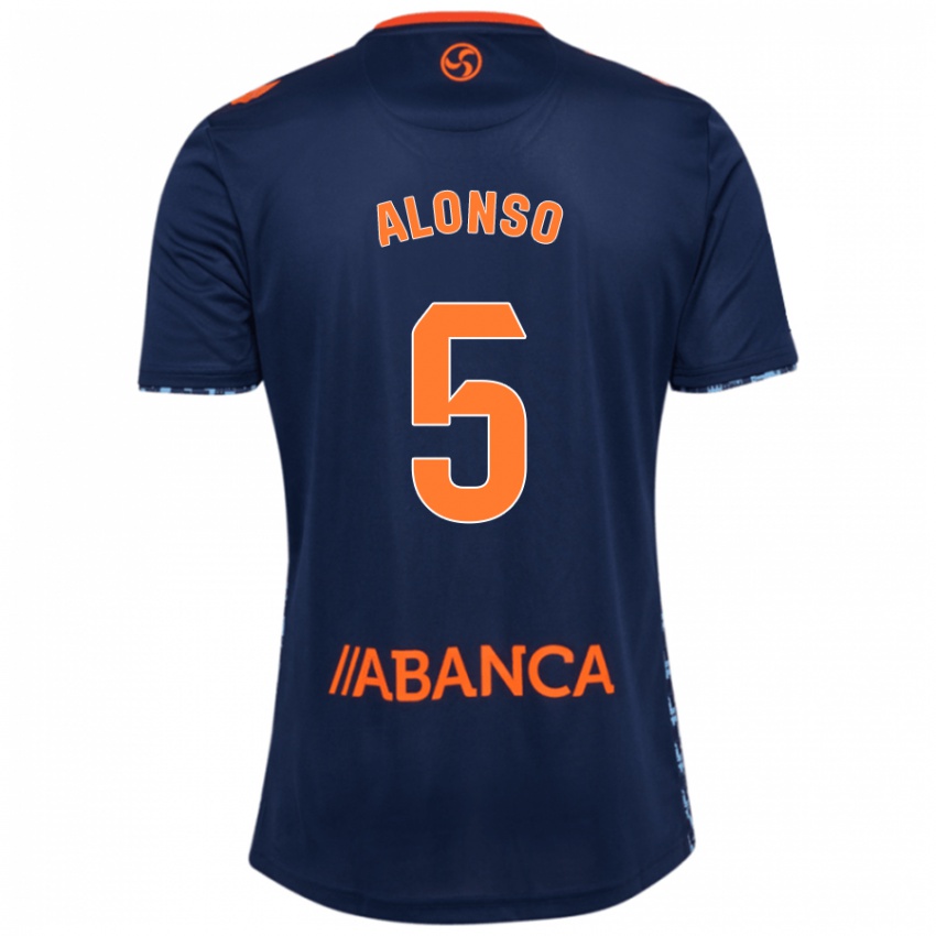 Criança Camisola Gael Alonso #5 Azul Marinho Alternativa 2024/25 Camisa Brasil