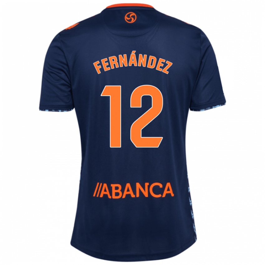 Criança Camisola Manu Fernández #12 Azul Marinho Alternativa 2024/25 Camisa Brasil