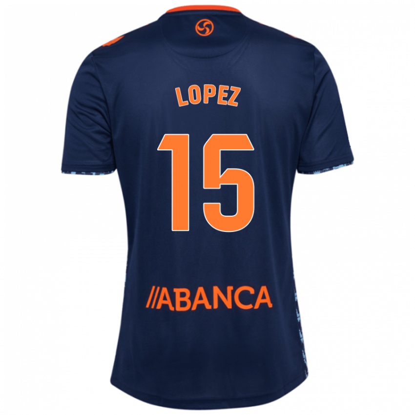 Criança Camisola Fer López #15 Azul Marinho Alternativa 2024/25 Camisa Brasil