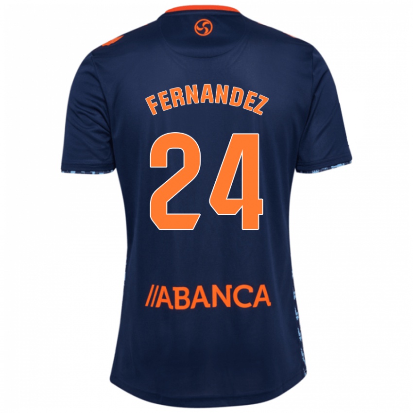 Criança Camisola César Fernández #24 Azul Marinho Alternativa 2024/25 Camisa Brasil