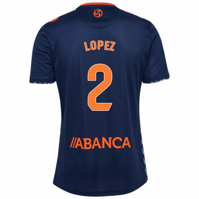 Criança Camisola Iván López #2 Azul Marinho Alternativa 2024/25 Camisa Brasil