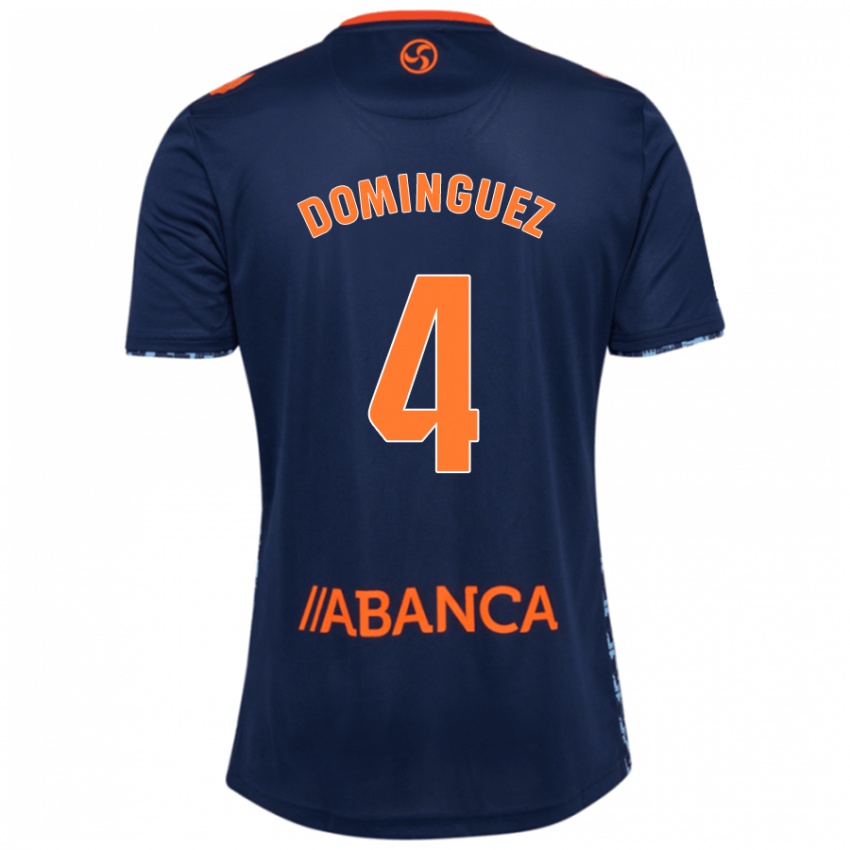 Criança Camisola Javi Domínguez #4 Azul Marinho Alternativa 2024/25 Camisa Brasil