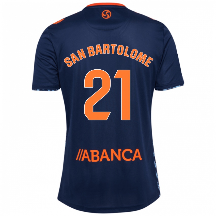 Criança Camisola Víctor San Bartolomé #21 Azul Marinho Alternativa 2024/25 Camisa Brasil