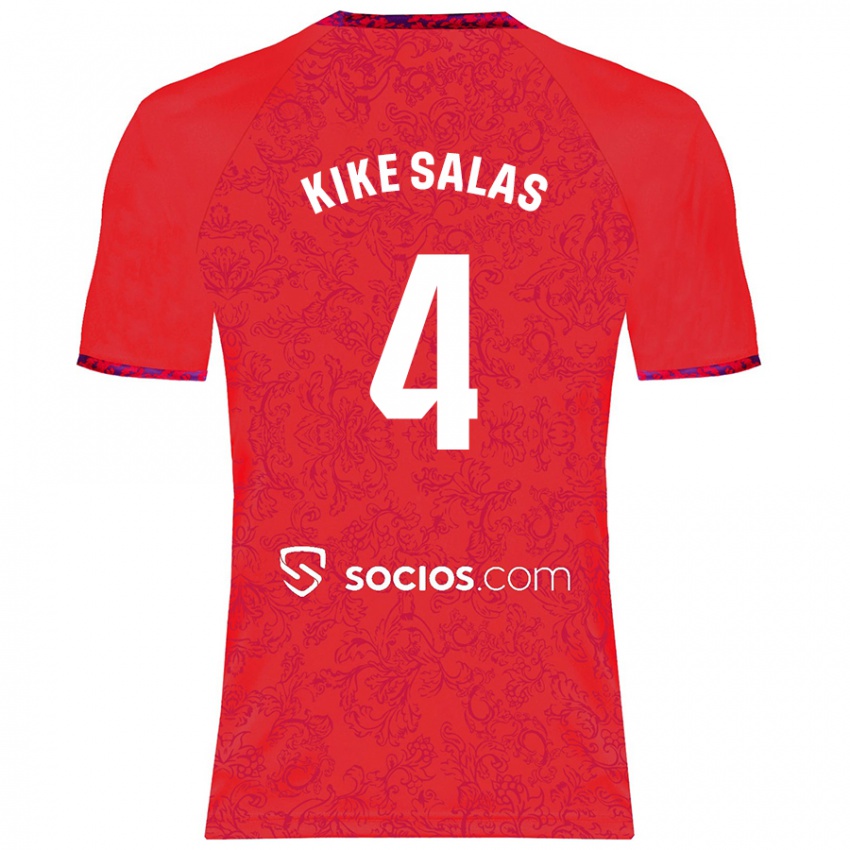 Criança Camisola Kike Salas #4 Vermelho Alternativa 2024/25 Camisa Brasil