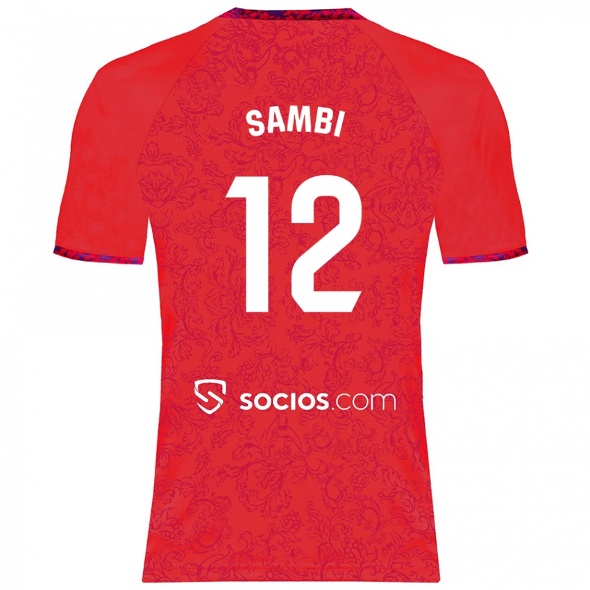 Criança Camisola Albert Sambi Lokonga #12 Vermelho Alternativa 2024/25 Camisa Brasil