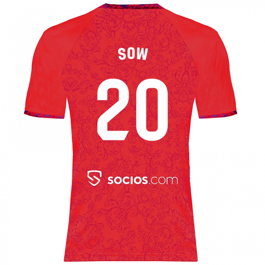 Criança Camisola Djibril Sow #20 Vermelho Alternativa 2024/25 Camisa Brasil