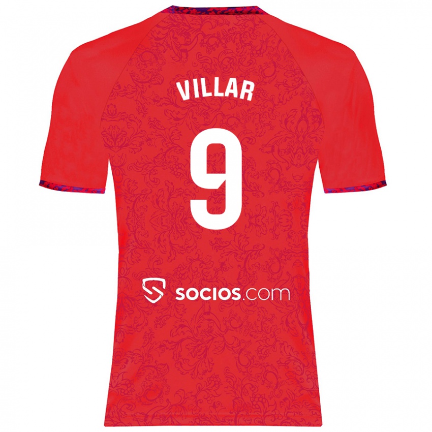 Criança Camisola Iker Villar #9 Vermelho Alternativa 2024/25 Camisa Brasil