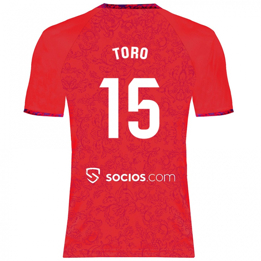 Criança Camisola Juanan Toro #15 Vermelho Alternativa 2024/25 Camisa Brasil