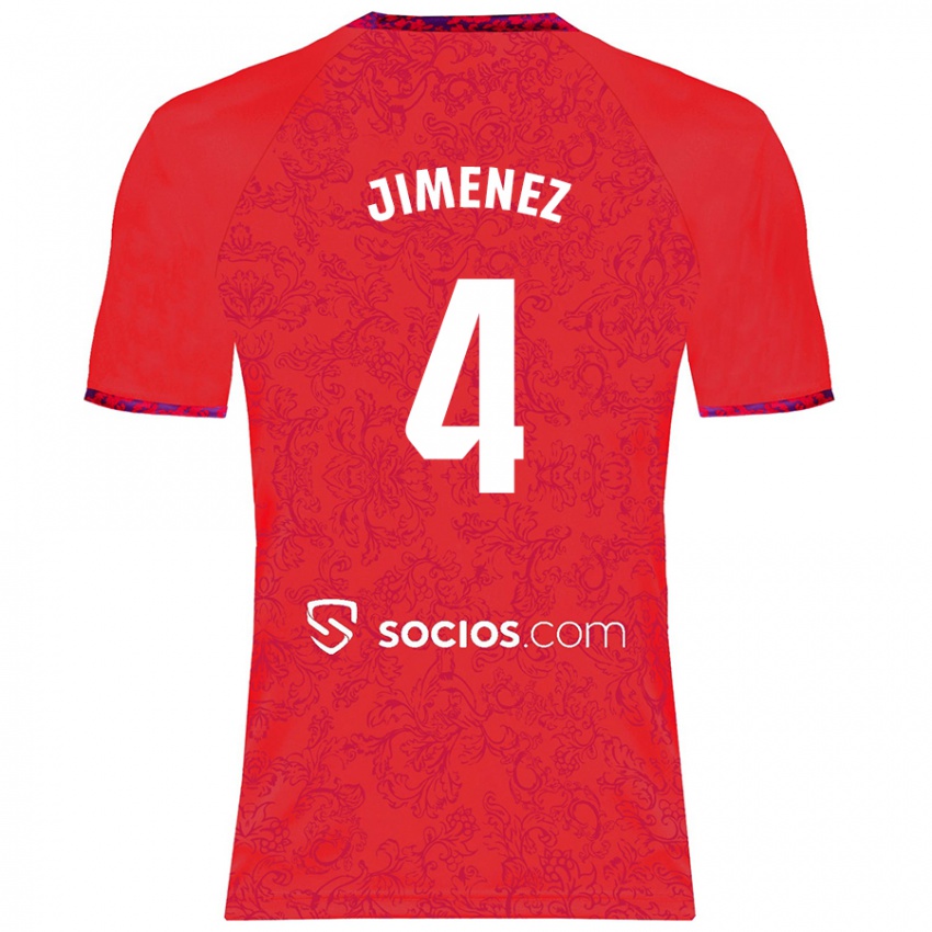 Criança Camisola Diego Jiménez #4 Vermelho Alternativa 2024/25 Camisa Brasil