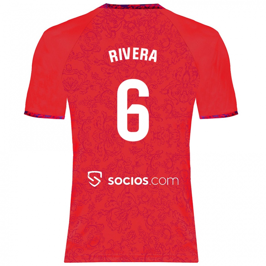 Criança Camisola Pablo Rivera #6 Vermelho Alternativa 2024/25 Camisa Brasil