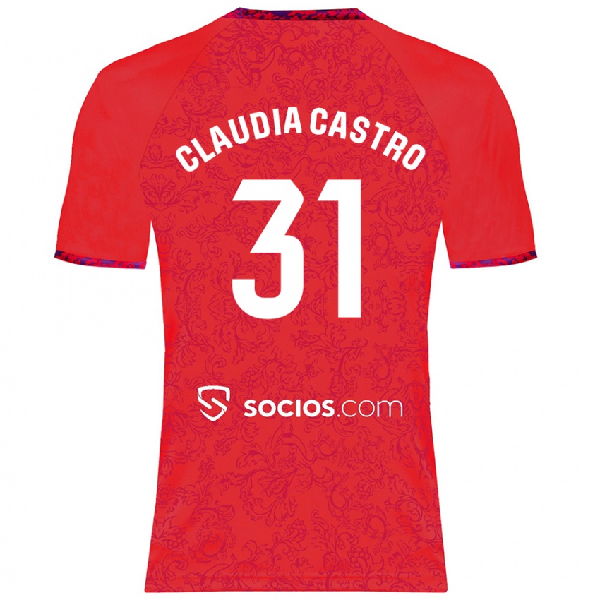 Criança Camisola Claudia Castro Romero #31 Vermelho Alternativa 2024/25 Camisa Brasil