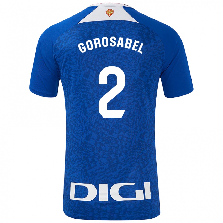 Criança Camisola Andoni Gorosabel #2 Azul Real Alternativa 2024/25 Camisa Brasil