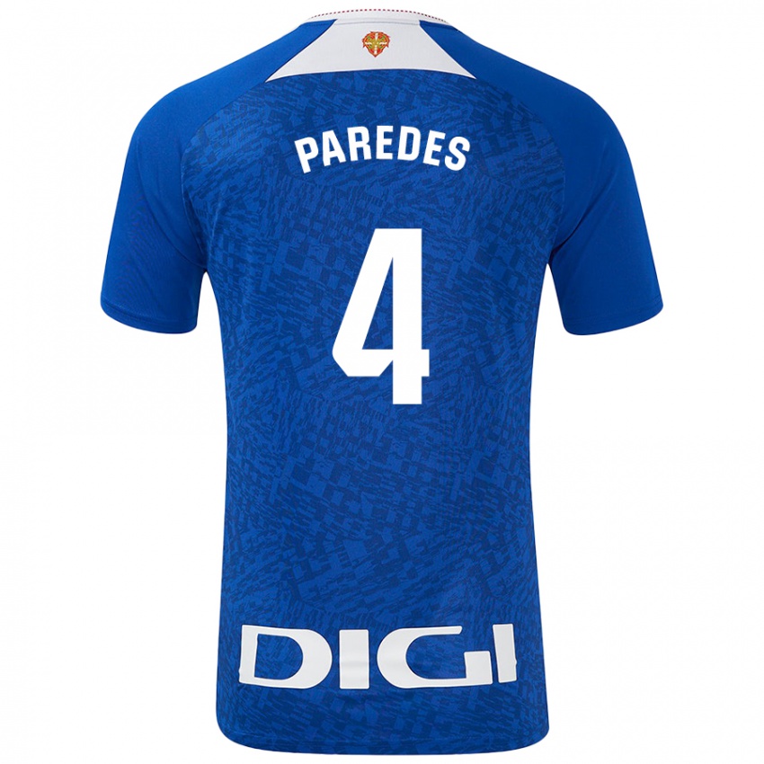 Criança Camisola Aitor Paredes #4 Azul Real Alternativa 2024/25 Camisa Brasil