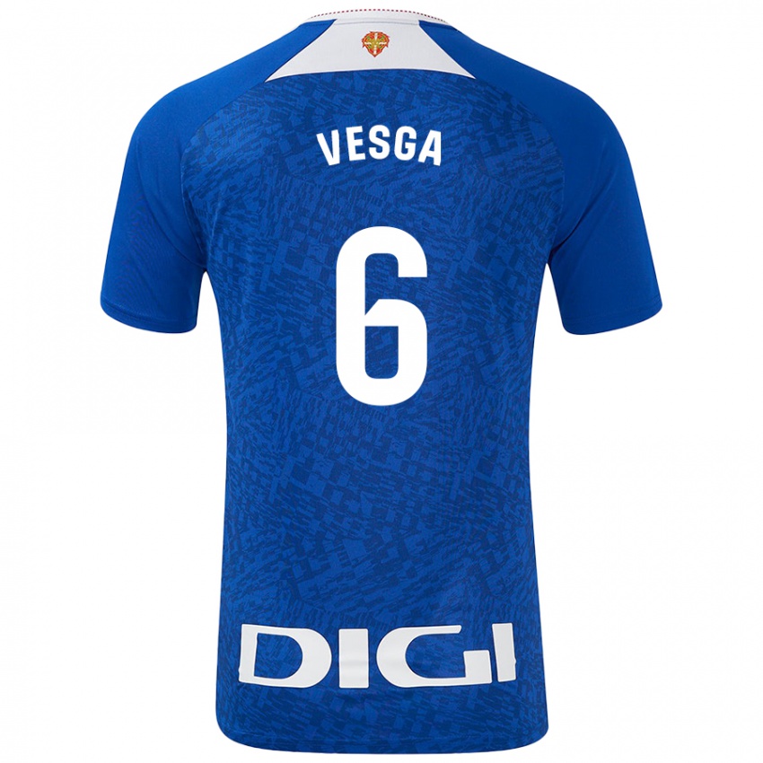 Criança Camisola Mikel Vesga #6 Azul Real Alternativa 2024/25 Camisa Brasil