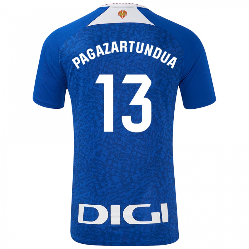 Criança Camisola Iker Pagazartundua #13 Azul Real Alternativa 2024/25 Camisa Brasil