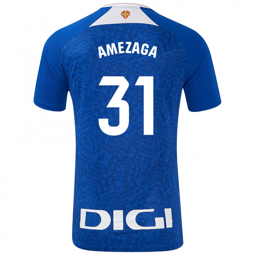 Criança Camisola Jone Amezaga #31 Azul Real Alternativa 2024/25 Camisa Brasil