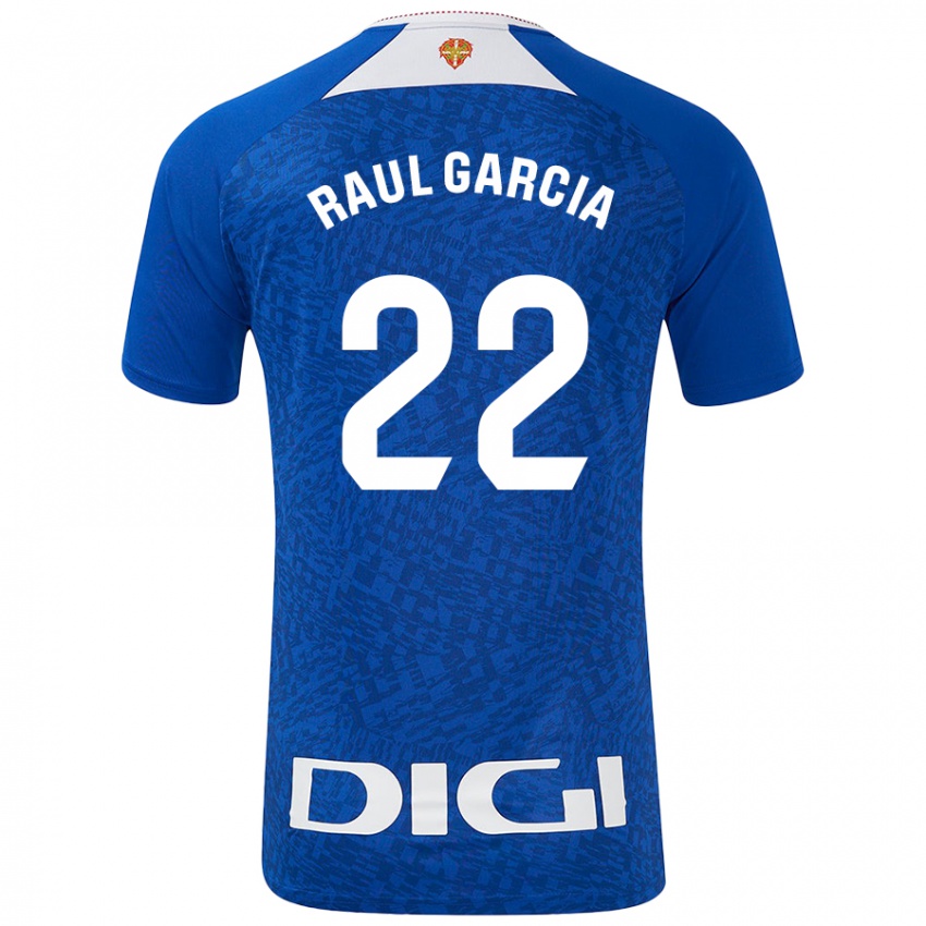 Criança Camisola Raúl García #22 Azul Real Alternativa 2024/25 Camisa Brasil