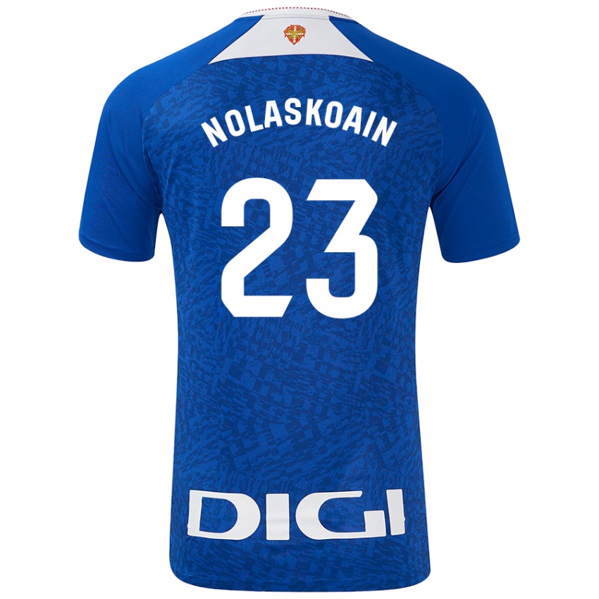 Criança Camisola Peru Nolaskoain #23 Azul Real Alternativa 2024/25 Camisa Brasil