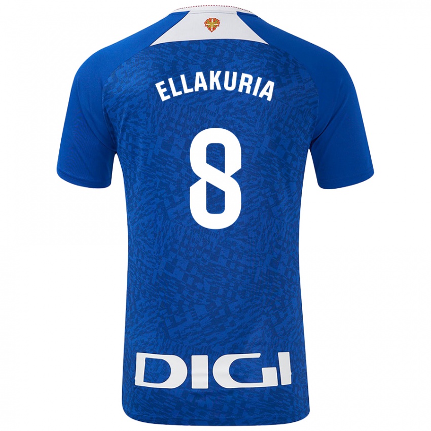 Criança Camisola Eneko Ellakuria #8 Azul Real Alternativa 2024/25 Camisa Brasil