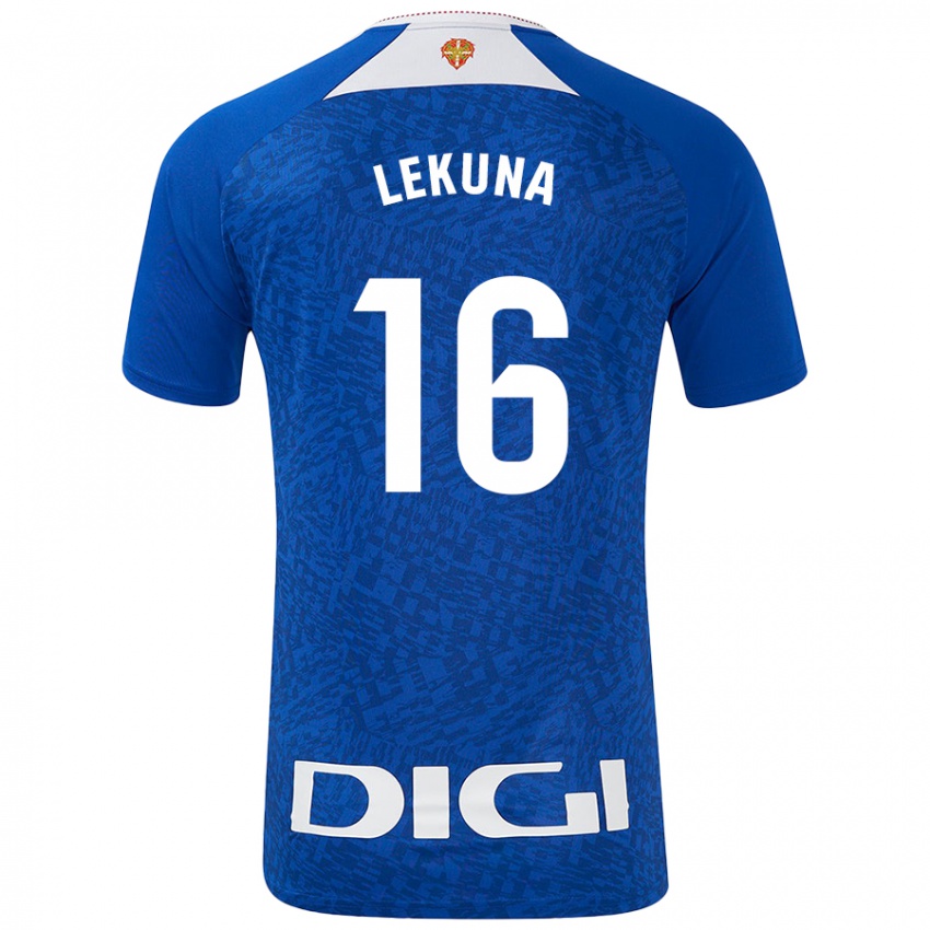 Criança Camisola Adrián Lekuna #16 Azul Real Alternativa 2024/25 Camisa Brasil