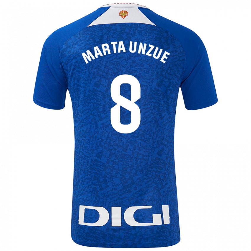 Criança Camisola Marta Unzué Urdániz #8 Azul Real Alternativa 2024/25 Camisa Brasil