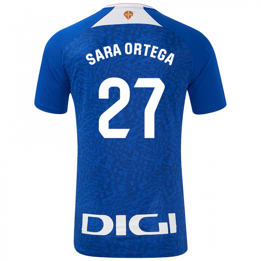 Criança Camisola Sara Ortega Ruiz #27 Azul Real Alternativa 2024/25 Camisa Brasil