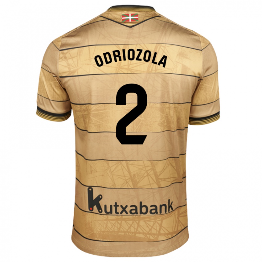 Criança Camisola Alvaro Odriozola #2 Castanho Alternativa 2024/25 Camisa Brasil