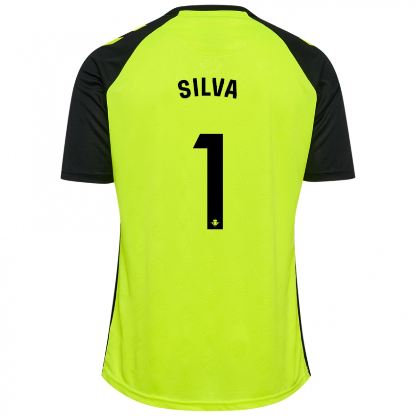 Criança Camisola Rui Silva #1 Preto Amarelo Fluorescente Alternativa 2024/25 Camisa Brasil