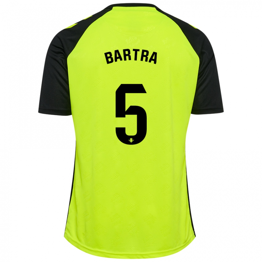 Criança Camisola Marc Bartra #5 Preto Amarelo Fluorescente Alternativa 2024/25 Camisa Brasil