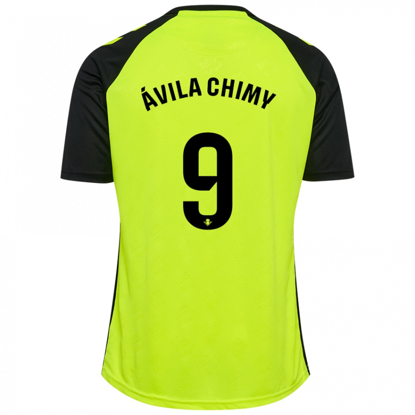 Criança Camisola Chimy Ávila #9 Preto Amarelo Fluorescente Alternativa 2024/25 Camisa Brasil