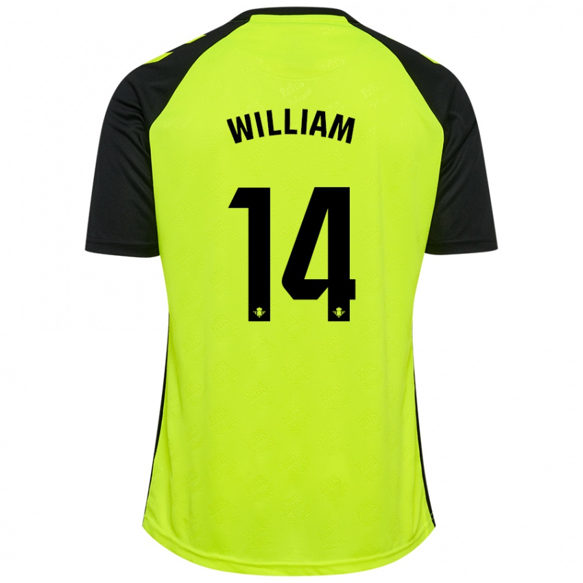 Criança Camisola William Carvalho #14 Preto Amarelo Fluorescente Alternativa 2024/25 Camisa Brasil