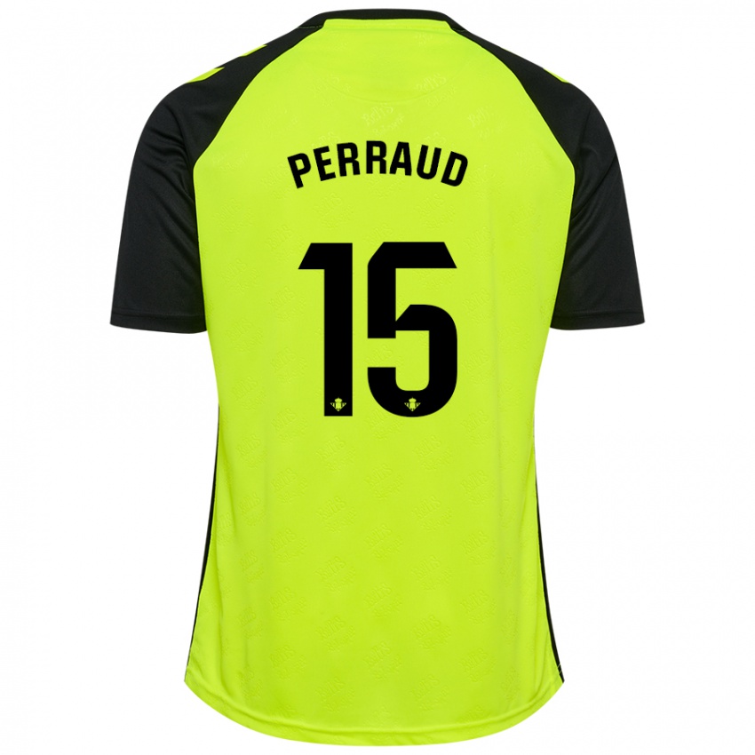 Criança Camisola Romain Perraud #15 Preto Amarelo Fluorescente Alternativa 2024/25 Camisa Brasil