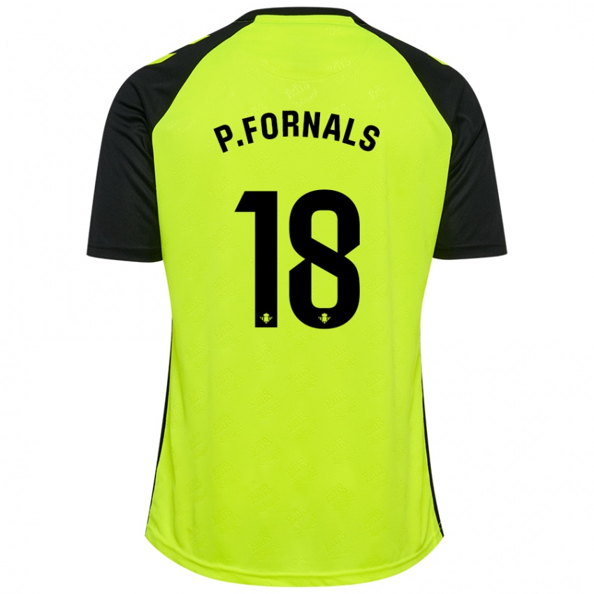 Criança Camisola Pablo Fornals #18 Preto Amarelo Fluorescente Alternativa 2024/25 Camisa Brasil