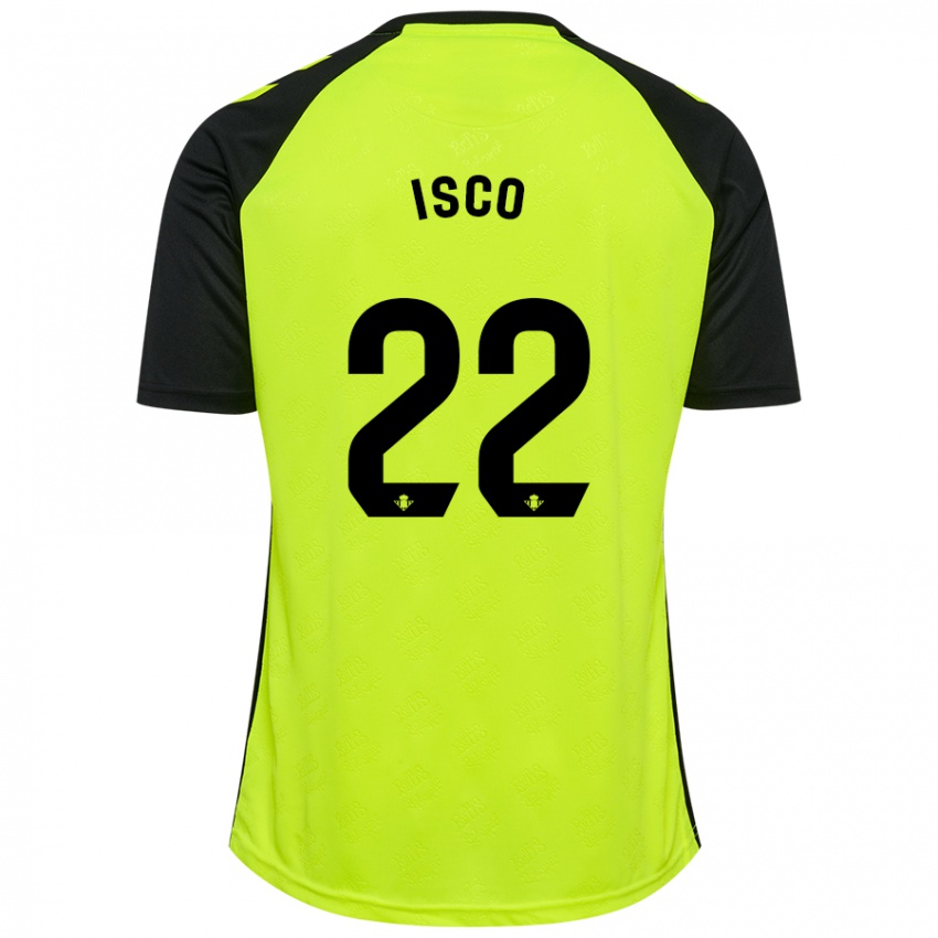 Criança Camisola Isco #22 Preto Amarelo Fluorescente Alternativa 2024/25 Camisa Brasil