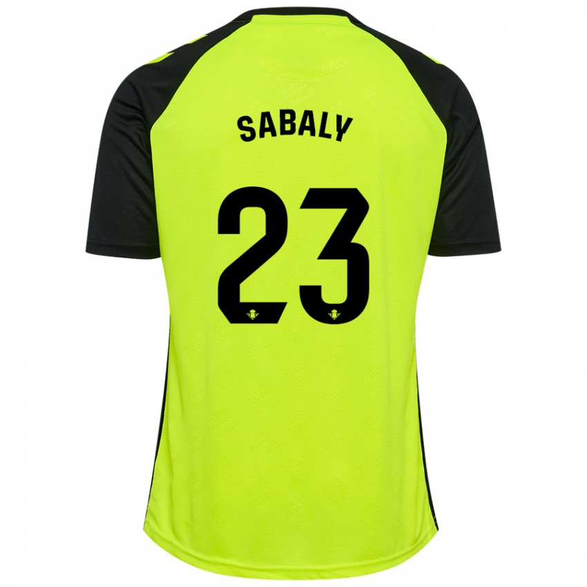 Criança Camisola Youssouf Sabaly #23 Preto Amarelo Fluorescente Alternativa 2024/25 Camisa Brasil