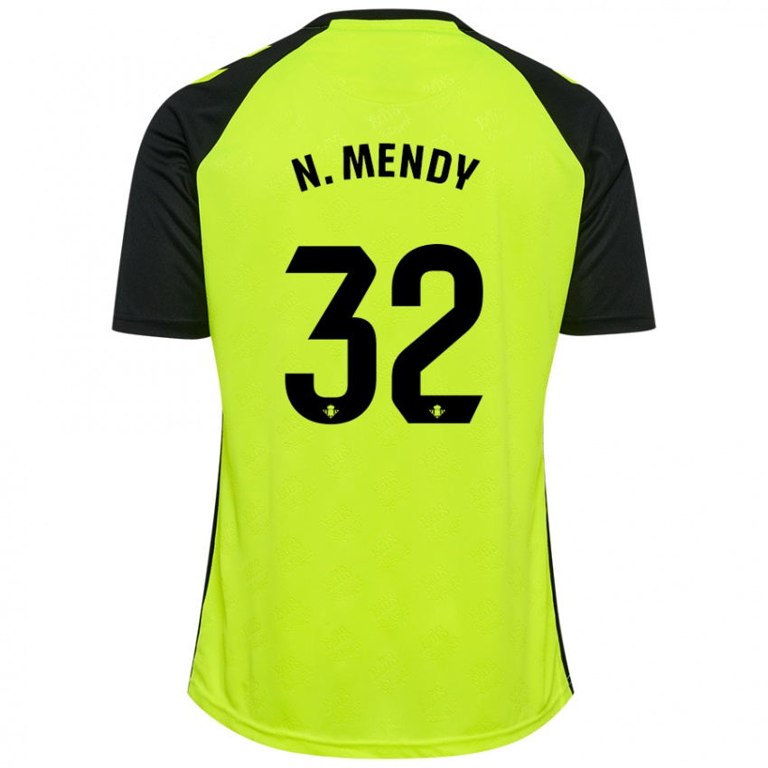 Criança Camisola Nobel Mendy #32 Preto Amarelo Fluorescente Alternativa 2024/25 Camisa Brasil