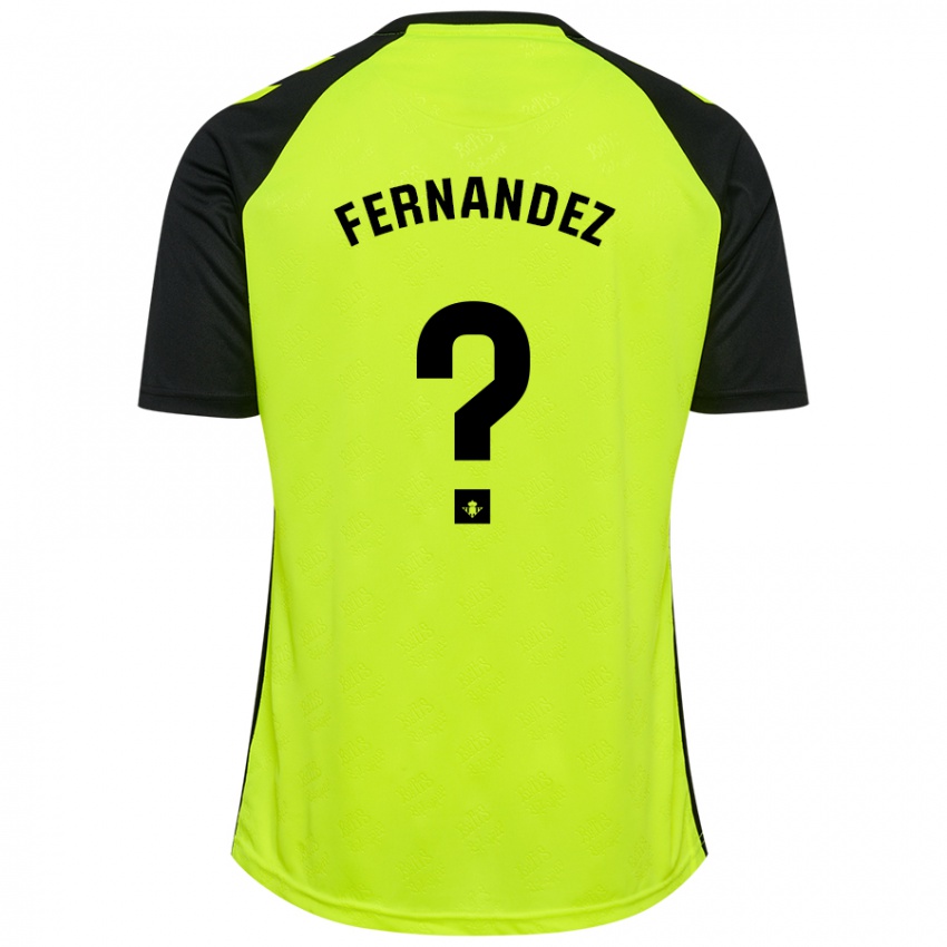 Criança Camisola Nicolás Fernández #0 Preto Amarelo Fluorescente Alternativa 2024/25 Camisa Brasil